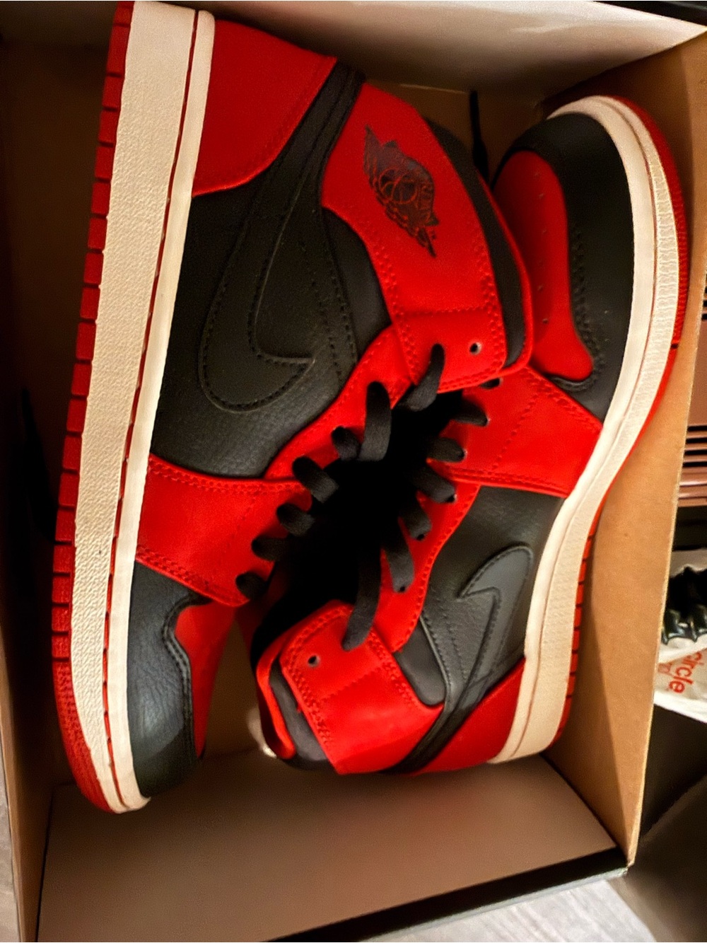 Jordan Red and Black High-Top Sneakers